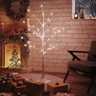 Choinki - vidaXL Brzoza z oświetleniem, 48 ciepłych białych LED, 120 cm - miniaturka - grafika 1