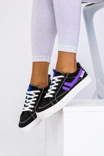 Czarne trampki sznurowane Casu 49/4/21/BV - Buty dla dziewczynek - miniaturka - grafika 1