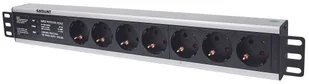 Intellinet Listwa zasilająca rack 19 1.5U 250V/16A 7x Schuko3 m 714006 - Listwy zasilające - miniaturka - grafika 3