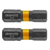 Bity - GRAPHITE Bity udarowe HEX6 x 25 mm 2 szt. - miniaturka - grafika 1