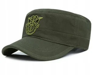 Patrolówka Męska Militarna Czapka z Daszkiem Bawełniana Zielona Pako Jeans - Czapki i chusty sportowe męskie - miniaturka - grafika 1