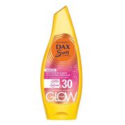 Balsamy i kremy do opalania - Dax Sun Turbo Glow Rozświetlająca Emulsja do opalania ze złotymi drobinami SPF30 175 ml - miniaturka - grafika 1