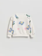 Bluzy dla dziewczynek - Reserved - Wzorzysta bluza - złamana biel - miniaturka - grafika 1