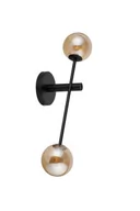 Lampy ścienne - Sigma Czarny kinkiet do przedpokoju 32078 ORO lampa ścienna klosze bursztynowe transparentne 32078 - miniaturka - grafika 1