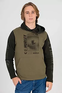 Hurley Męska bluza M Palm Trip zielony (Medium Olive) S CZ7895 - Bluzy męskie - miniaturka - grafika 1