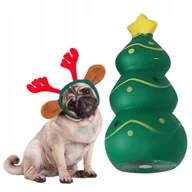 Zabawki dla psów - Zabawka dla psa świąteczna CHOINKA GUMOWA zabawka piszcząca na święta - miniaturka - grafika 1