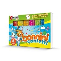 NOSTER Kredki konfetti 6 kolorów - Artykuły biurowe - miniaturka - grafika 1