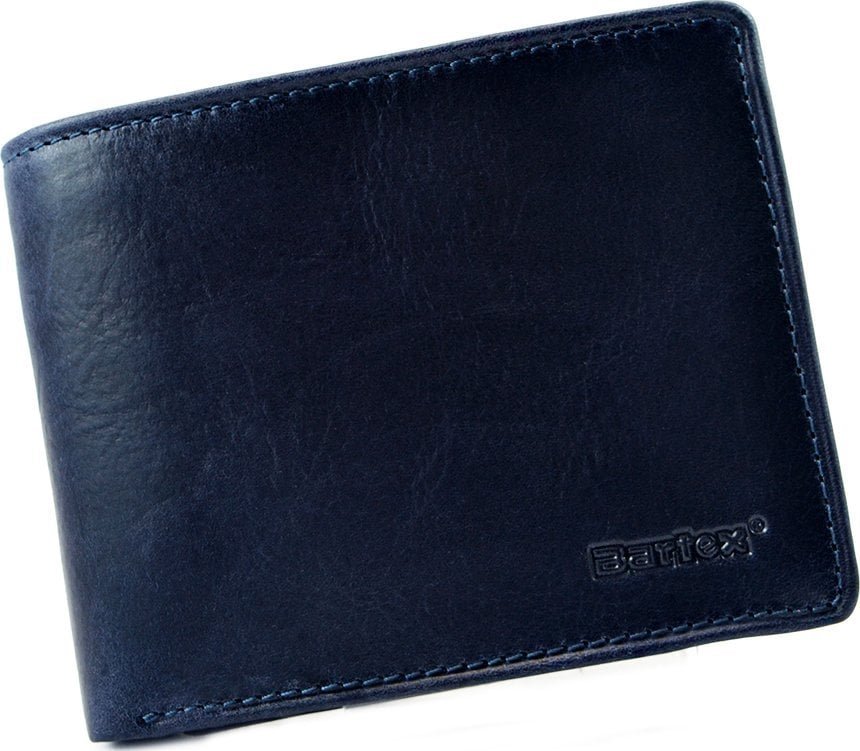 Bartex BARTEX 1096M-ID skórzany portfel męski granat RFID Travel 1096M-ID