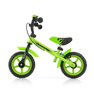 Rowerki biegowe - Milly Mally Rowerek biegowy Dragon z hamulcem green - miniaturka - grafika 1