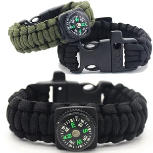 Bransoletka Paracord Kompas Gwizdek Survival - Kompasy - miniaturka - grafika 1