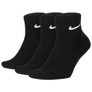 Skarpetki damskie - Nike, Skarpety sportowe, 3-pack, Everyday Cushion Ankle SX7667 010, czarny, rozmiar 38/42 - grafika 1