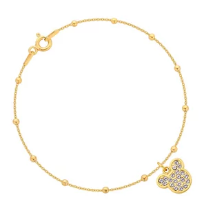 Bransoletka pozłacana z myszką miki - Bransoletki - miniaturka - grafika 1