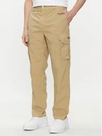 Spodnie męskie - Aeronautica Militare Spodnie materiałowe 241PA1578CT3244 Beżowy Regular Fit - miniaturka - grafika 1