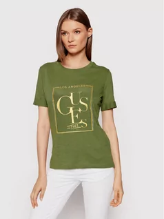 Koszulki i topy damskie - Guess T-Shirt Simonne W1YI0Q R8G00 Zielony Relaxed Fit - grafika 1