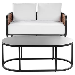 Sofa ogrodowa 2-osobowa złamana biel MONTEFALCO - Sofy ogrodowe - miniaturka - grafika 1