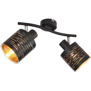 Globo Lighting Lampa sufitowa czarny złoty metal tworzywo sztuczne Tunno 15342-2 - Lampy sufitowe - miniaturka - grafika 1