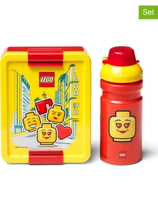 LEGO 2-częściowy zestaw "Iconic - Girl" w kolorze żółto-czerwonym na lunch - Sztućce dla dzieci - miniaturka - grafika 1