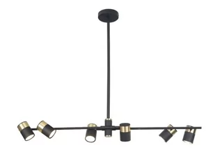 Maxlight Loftowa LAMPA sufitowa PUMA P0409 regulowana OPRAWA metalowe reflektorki czarne złote P0409 - Lampy sufitowe - miniaturka - grafika 1