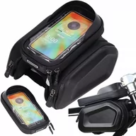 Sakwy rowerowe - TORBA ROWEROWA SAKWA NA RAMĘ ROWERU ETUI NA TELEFON ROWER WODOSZCZELNA - miniaturka - grafika 1