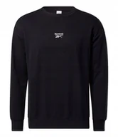 Bluzy męskie - REEBOK - BLUZA MĘSKA - CL SV CREW HS7145 czarna - miniaturka - grafika 1