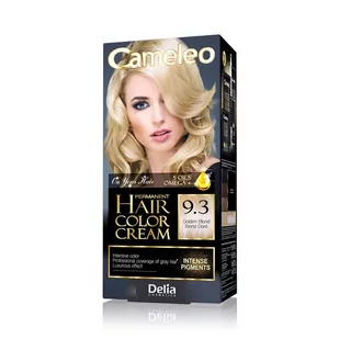 DELIA Cosmetics Cameleo HCC Farba permanentna Omega+ nr 9.3 Golden Blond 1op - Farby do włosów i szampony koloryzujące - miniaturka - grafika 1