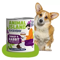 Mokra karma dla psów - Mokra karma dla Psa indyk królik Everyday 800g Animal Island - miniaturka - grafika 1