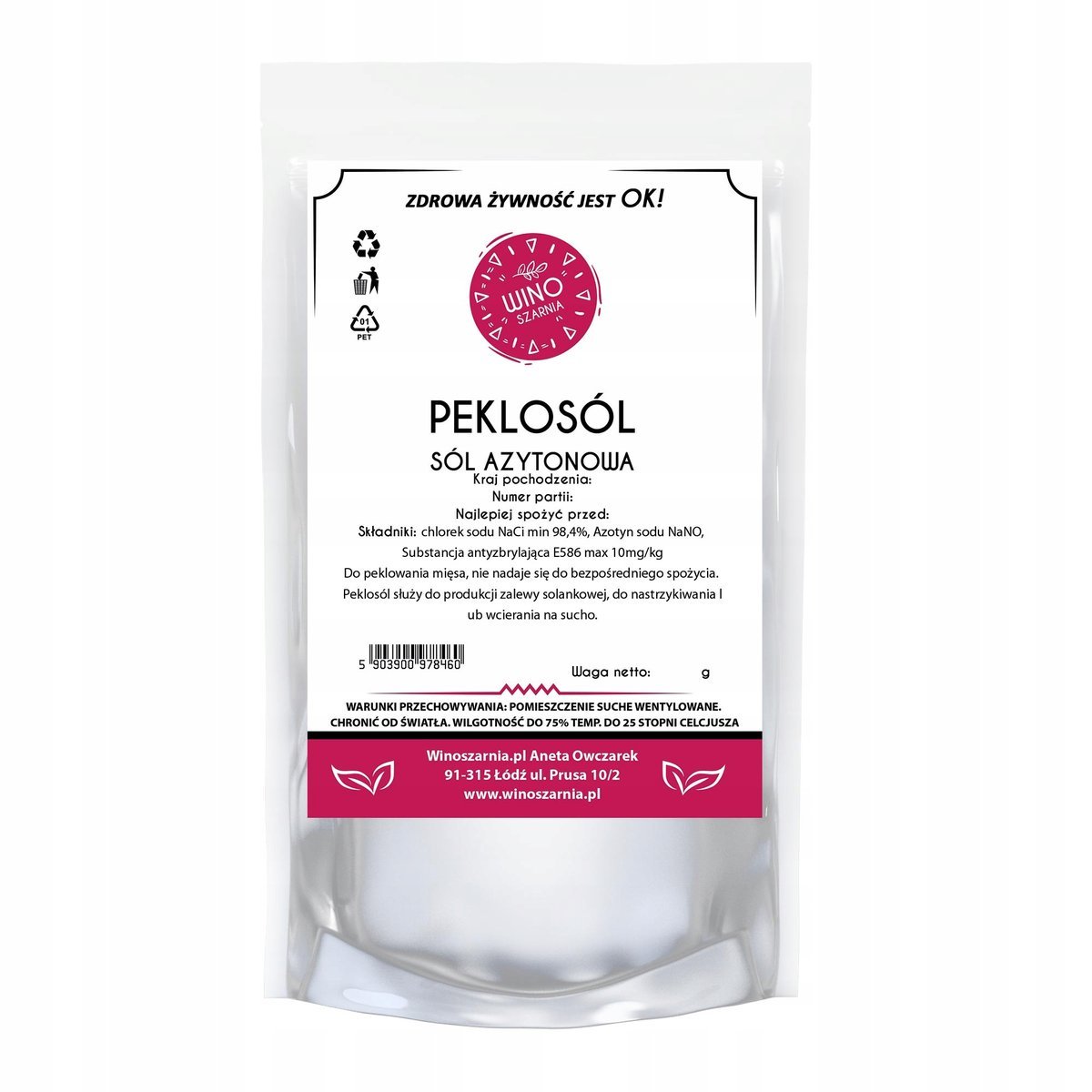 Peklosól, sól do peklowania peklowa peklująca 5kg