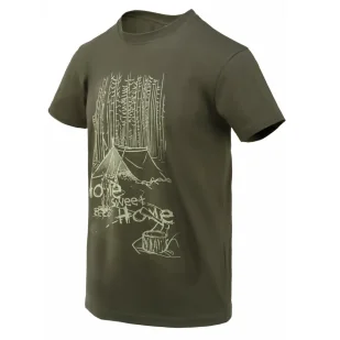T-Shirt Helikon-Tex Home Sweet Home - Taiga Green - Odzież taktyczna i umundurowanie - miniaturka - grafika 1