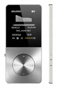 Odtwarzacz MP4 T1 8GB głośnik microSD MP3 srebrny - Odtwarzacze MP3 - miniaturka - grafika 1
