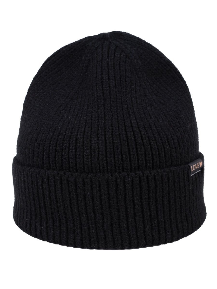 Czapka zimowa dziewczęca LOVE czarna 54-56 YOCLUB