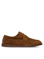 Półbuty męskie - Tommy Hilfiger Półbuty Stitchdown Suede Derby FM0FM05841 Brązowy - miniaturka - grafika 1