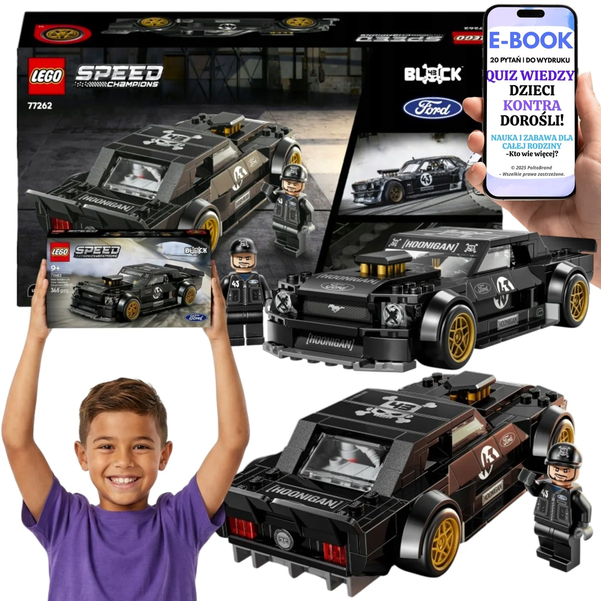 LEGO Speed Champions Hoonigan 77262 Kultowy Model Auta Wyścigowego Prezent Dla Chłopca