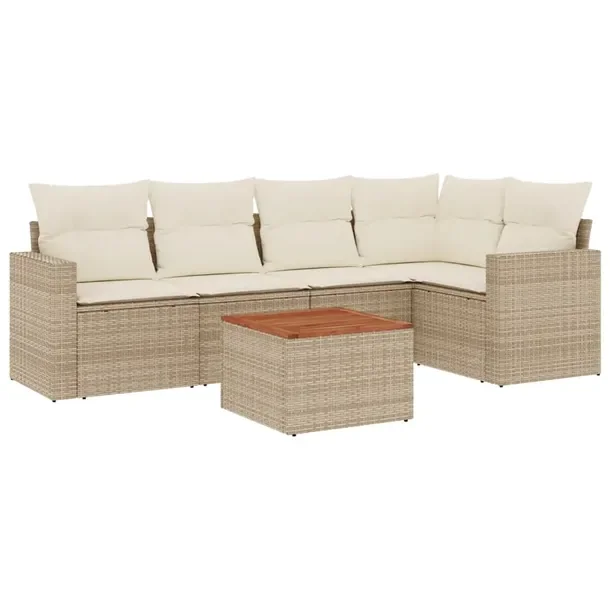 Zestaw mebli ogrodowych beżowy, rattan PE, wymiary: 62x62x69 cm, 55x62x69