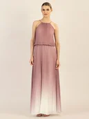 Sukienki - APART Sukienka w kolorze szaroróżowo-białym - miniaturka - grafika 1