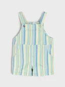 Kombinezony dla dzieci - Sinsay - Jeansowe ogrodniczki w paski - wielobarwny - miniaturka - grafika 1