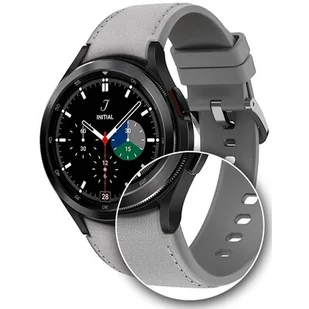 Samsung Pasek Hybrid Leather Band 20mm S/M Silver ET-SHR88SSEGEU - Akcesoria do smartwatchy - miniaturka - grafika 1
