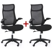 Fotele i krzesła biurowe - Krzesło biurowe LUCKY 1+1 GRATIS, czarny - miniaturka - grafika 1