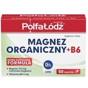 Witaminy i minerały - Laboratoria PolfaŁódź Magnez Organiczny + B6, 50 tabletek - miniaturka - grafika 1