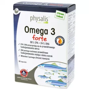 Physalis Omega 3 forte Suplement diety 60 kaps. - Suplementy naturalne - miniaturka - grafika 1