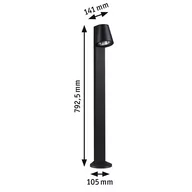 Lampy ogrodowe - Paulmann Caissa słupek, czujnik, antracyt 3 000 K - miniaturka - grafika 1