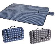 Koce piknikowe - Koc piknikowy Dice niebieski, 130 x 150 cm - miniaturka - grafika 1
