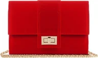 Torebki damskie - Solome CZERWONA KOPERTÓWKA TOREBKA DAMSKA SOLOME M2 ZAMSZ - miniaturka - grafika 1