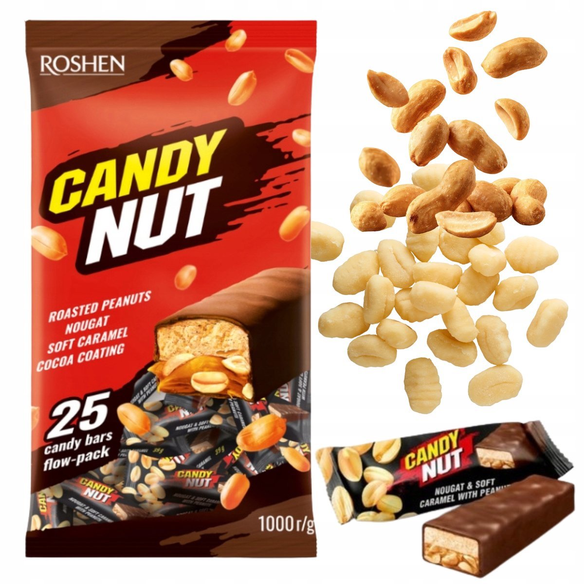 Cukierki Roshen Candy Nut Kremowe Karmelki Z Wspaniałą Orzechową Nutą 1kg