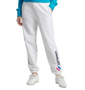 Spodnie damskie Superdry Code Applique dresowe białe -S - Spodnie damskie - miniaturka - grafika 1