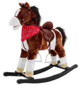 Zabawki na biegunach - Kowboj konik na biegunach dla dzieci Ciemny brąz + Interaktywne funkcje - miniaturka - grafika 1