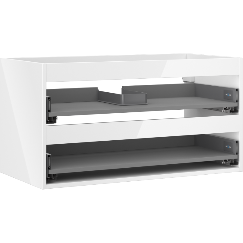 Mexen Box-A korpus szafki podumywalkowej 90 cm, 2 szuflady, biały połysk - 91AX0-0900-470-2-00