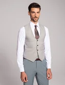 Kamizelki męskie - kamizelka valdisotto szary slim fit - miniaturka - grafika 1