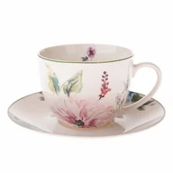 Filiżanki - Filiżanka porcelanowa z talerzykiem Flower Garden, 260 ml - miniaturka - grafika 1