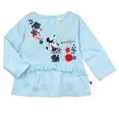Koszulki dla dziewczynek - Koszulka dziewczęca Disney Minnie Mouse bawełniana niebieska-68 - miniaturka - grafika 1
