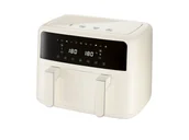 Frytkownice - SILVERCREST Podwójna frytkownica beztłuszczowa Air Fryer retro 2600 W 2x 435 l kremowa - miniaturka - grafika 1